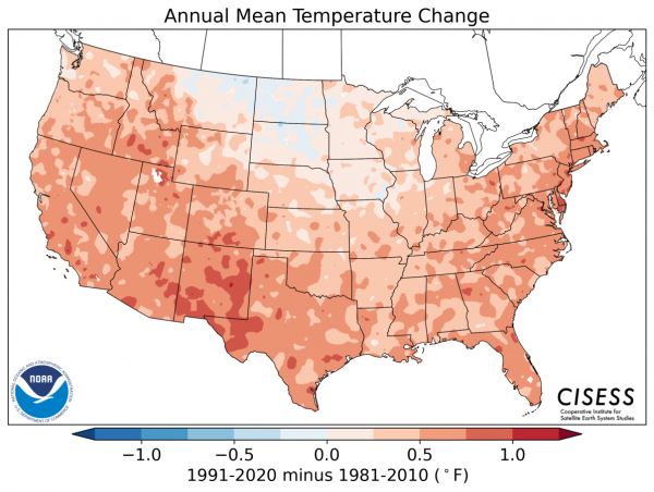 Annual Mean Temperature Change