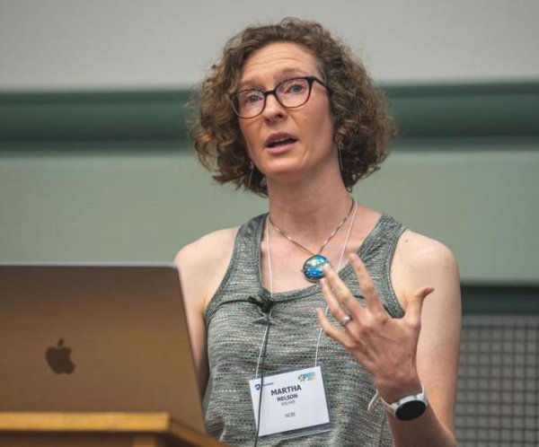 Alumna Martha Nelson speaks at the 2023 EEID conference held at Penn State. Credit: Michelle Bixby