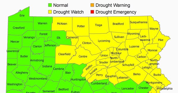 Recent rains are not yet enough to end Pennsylvania's drought watch