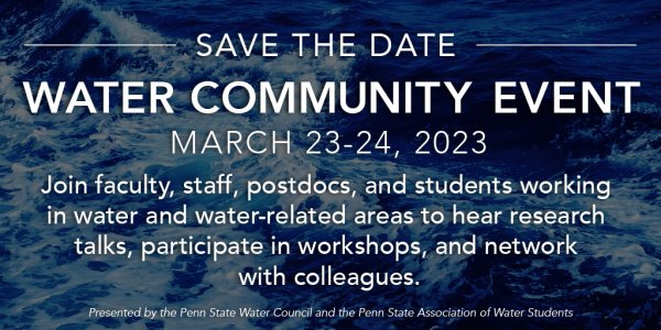 Save the Date Water Community Event