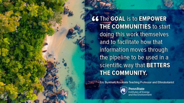 The goal is to empower the communities to start doing this work themselves and to facilitate how that information moves through the pipeline to be used in a scientific way that betters the community.