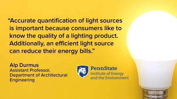 “Accurate quantification of light sources is important because consumers like to know the quality of a lighting product. Additionally, an efficient light source can reduce their energy bills.” - Alp Durmus, Assistant Professor, Department of Architectural Engineering