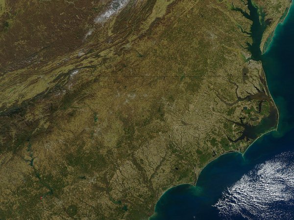 satellite image of mid-atlantic united states