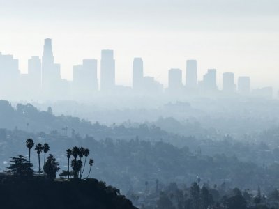 Los Angeles, seen through layers of fog and haze. Getty Images/iStockphoto